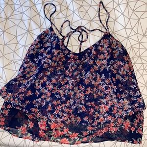 Express Floral Chiffon Top